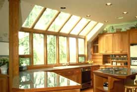 Professionally cleaned kitchen windows
